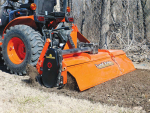 The Land Pride RT12 range covers working widths from 1.1 to 2.1 metres, with a 60-horsepower gearbox rating.