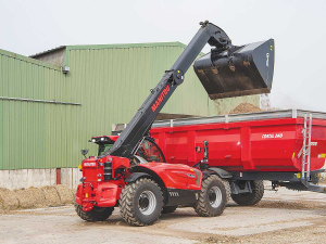 The MLT 850-145 V+ telehandler has a lift capacity of 5 tonnes and a working height of 7.6 metres.