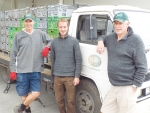 Ashley Boyd (left), Tony Rickman and Alex Boyd from Boyds Asparagus, Cambridge.