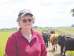 Christine Finnigan enjoys milking cows once-a-day.