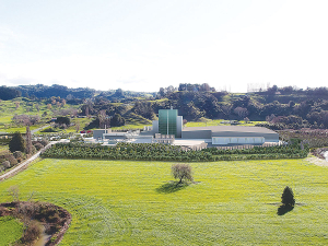 An artist&#039;s impression of the planned milk plant in Otorohanga.