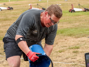 Zac Thomas competing in a head-to-head challenge. Photo Supplied.