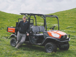 Kevin Barrett is happy how his Kubota RTV-X1140 handles the steep country on his farm.