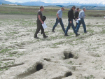 Rabbit damage on farmland near Dunstan, Central Otago. Photo: Bob Douglas.