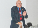 Sir Tipene O’Regan speaks at the NZIAHS Water in Canterbury forum held recently at Lincoln. Rural News Group.
