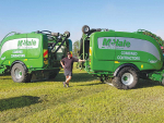 Te Aroha contractor Jono Tesselaar is a confirmed McHale baler man.