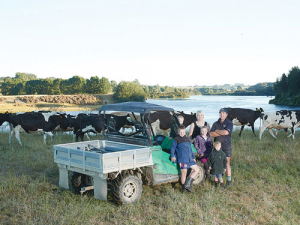 The Clark family on their Cambridge farm.
