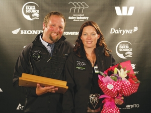 2016 Taranaki Share Farmers of the Year Ben and Belinda Price.