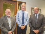 Wool optimists (from left) Dr Max Kennedy, national manager biological industries, MBIE; Graham Brown, chaiman WIRL; Derrick Millton, chairman WRONZ. 