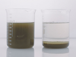 ClearTech technology uses a special coagulant to settle effluent particles out of water.