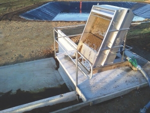Remove solids before storing effluent