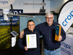 Julian Ramirez-Luna and Eitan Dan, representing CropX, who won the Growth &amp; Scale Award at the 2025 Fieldays Innovation Awards.