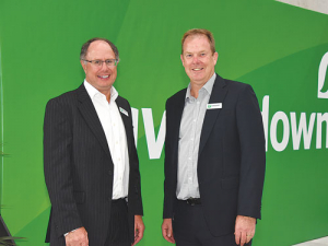 Ravensdown chair John Henderson (left) with chief executive Greg Campbell.