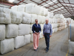 Wools of New Zealand chief executive John McWhirter and PGG Wrightson wool general manager Rachel Shearer.
