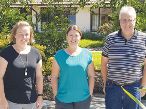 Ag Research scientists Kathryn McRae, left, Shannon Clarke and John McEwan.