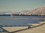 A rendering of the planned solar farm at Haldon Station.