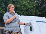 Fonterra program manager on-farm excellence, Louise Cook speaking at the LUDF Focus Day.