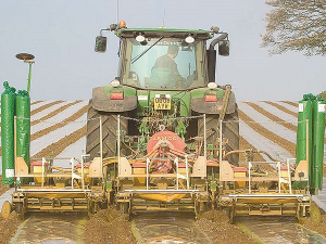 Growing maize under biodegradable plastic has been underway for a while in the UK.