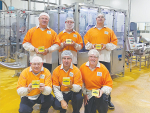 Fonterra Spreyton staff in Tasmania with the award winning Duck River Premium Butter.