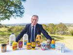 Bega Cheese executive chairman Barry Irvin says the buyout of Lions Dairy and Drinks last year has more than doubled the listed milk processor's size.