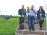 Farm owner Alvin Reid (centre) address NZ Grasslands Association delegates while NZGA members Richard Robinson and Dr Jenny Jago look on.