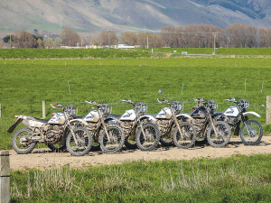 The Suzuki fleet on the Anderson family farm.