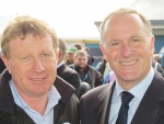 Fonterra chair John Wilson and PM John Key at Fieldays.