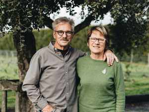 Photo to left, Phyll Pattie and Clive Paton.