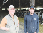 Gary and Jarrid Bordessa on their Californian dairy farm.