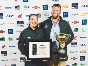 Bay of Plenty Share Farmer of the Year winners, Andre and Natalie Meier.