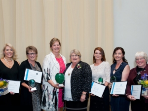 (From left) Chanelle Purser, Marie Taylor, Joanne Taylor, Wendy McGowan, Kate Belcher, Bronwyn Muir and Bridget Canning. 