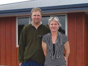 Ashburton sharemilkers Sara and Stuart Russell.