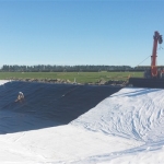 Effluent pond under construction