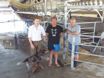 From left Chris Watkin, DeLaval National Sales Manager; Daniel Lund, Warren Lund.