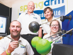 The Springarm team picked up the Prototype Award and a cheque for $10,000 at this year's Fieldays for inventing and developing a ballcock arm that won't break.