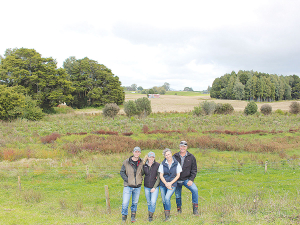 Sustainability focus: Dairy farmers Josh, Bayley, Penny and Doug Storey are passionate about environmental initiatives on their farm and in their community.