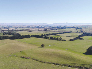 A drone shot of land near Waikari, North Canterbury, which is targeted by the latest irrigation plan for the district. Supplied/AIC.