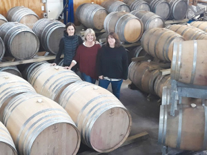 From left, Julz Brogden, Kate Radburnd and Rachel Barclay.