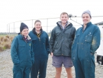 Handy Landys (from left), Sophie Gualter, Tessa Schmidt, Oscar Beattie and team leader Matty Rissi ready for work.