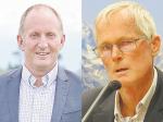 Andrew Morrison, chair of Beef + Lamb NZ (left) and Jim van der Poel, chair of DairyNZ.