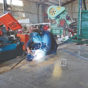 David James completing one of Plasback&#039;s new silage wrap balers