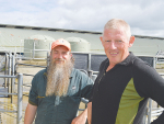 Canterbury farm owner Willy Leferink and sharemilker Rick Butler.