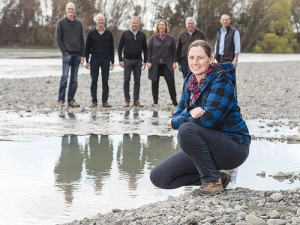 Federated Farmers president Katie Milne and industry leaders at the launch last week.