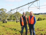 Research and development team leader at the TIA Dairy Centre Dr James Hills with project officer David McLaren. 