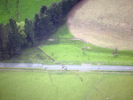 A quake damaged road in the Upper South Island. Photo: NZ Defence Force.