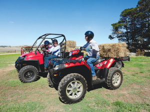 Quad’s require ‘active’ riding by persons who are physically strong enough to do so.