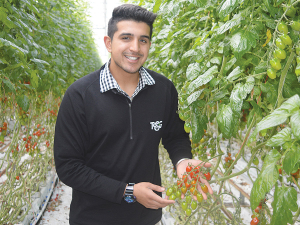 Young vegetable grower of the year Austin Singh Purewal.