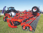 The Kverneland Qualidisc 21000T trailed compact disc harrow has a working width of 12.25m.
