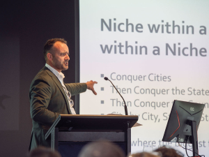 Giesen Group General Manager Kyle Skene at the 2023 Business Forum