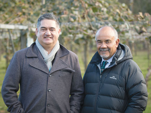 Forum chairman Tiaki Hunia and Minister Te Ururoa Flavell.